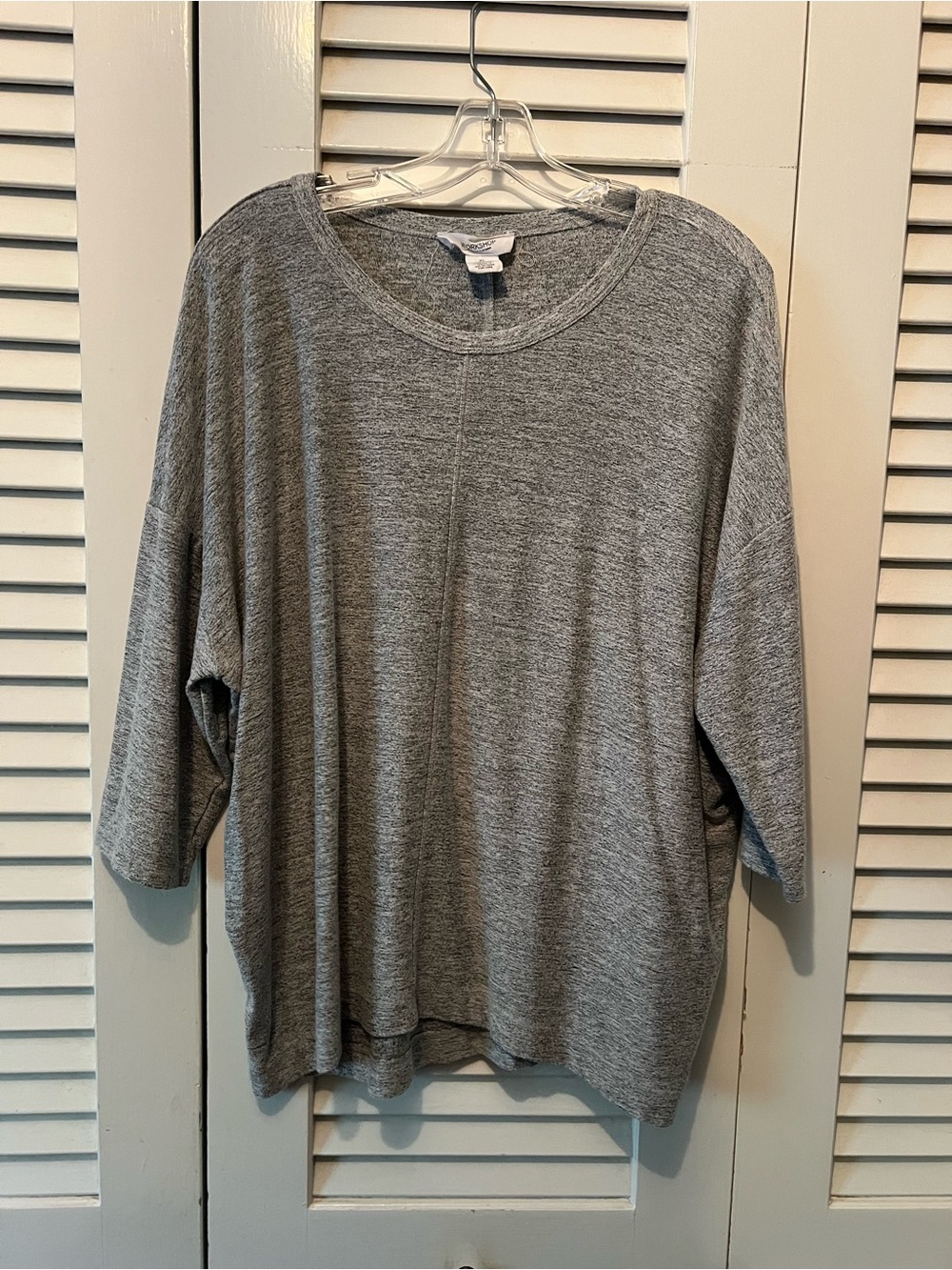 Workshop Republic Clothing Heather Gray Relaxed Knit Dolman Top